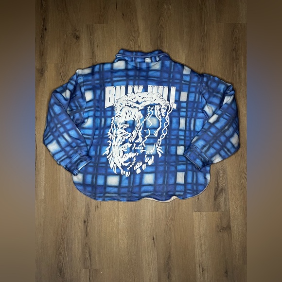 Warren Lotas x Billy Hill Airbrush ‘Blue’ Flannel